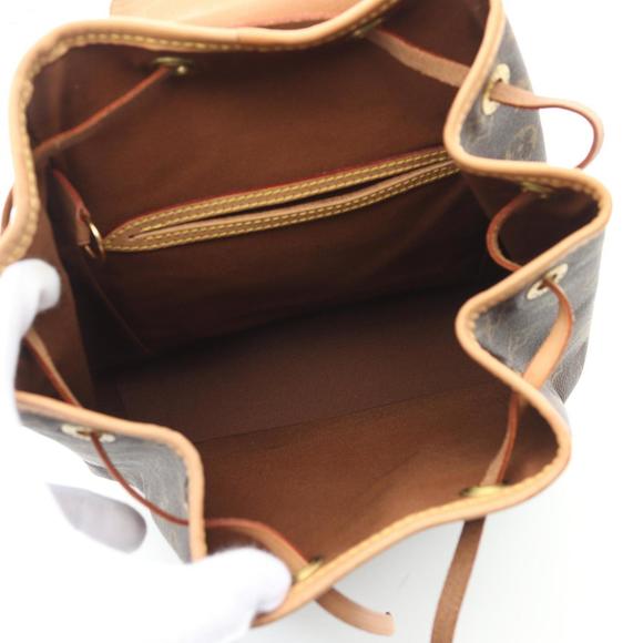 LOUIS VUITTON Brown Monogram Leather Backpack - Picture 4 of 11